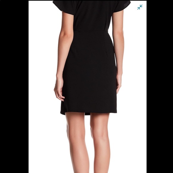 Bobeau Short Sleeve Crepe Wrap Dress - Picture 4 of 5